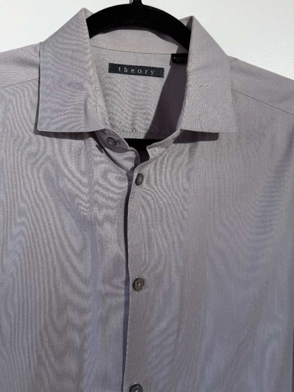 Theory Dress Shirt Long Sleeve | Light Gray | Men's
